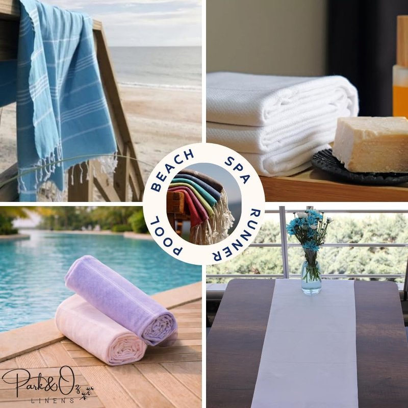 Turkish Beach Towel - Oversized 100% Cotton Quick-Dry & Sand-Free | 72"x40" Ultra-Absorbent Lightweight Pool Towel (White)