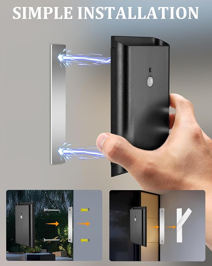 Motion Sensor Wall Light - Remote Control Battery Operated Wall Sconce 6000mAh Rechageable Lamps Brightness Adjustable 3 Color Temperature, Wall Decor for Bedroom Living Room(Black 2pcs)