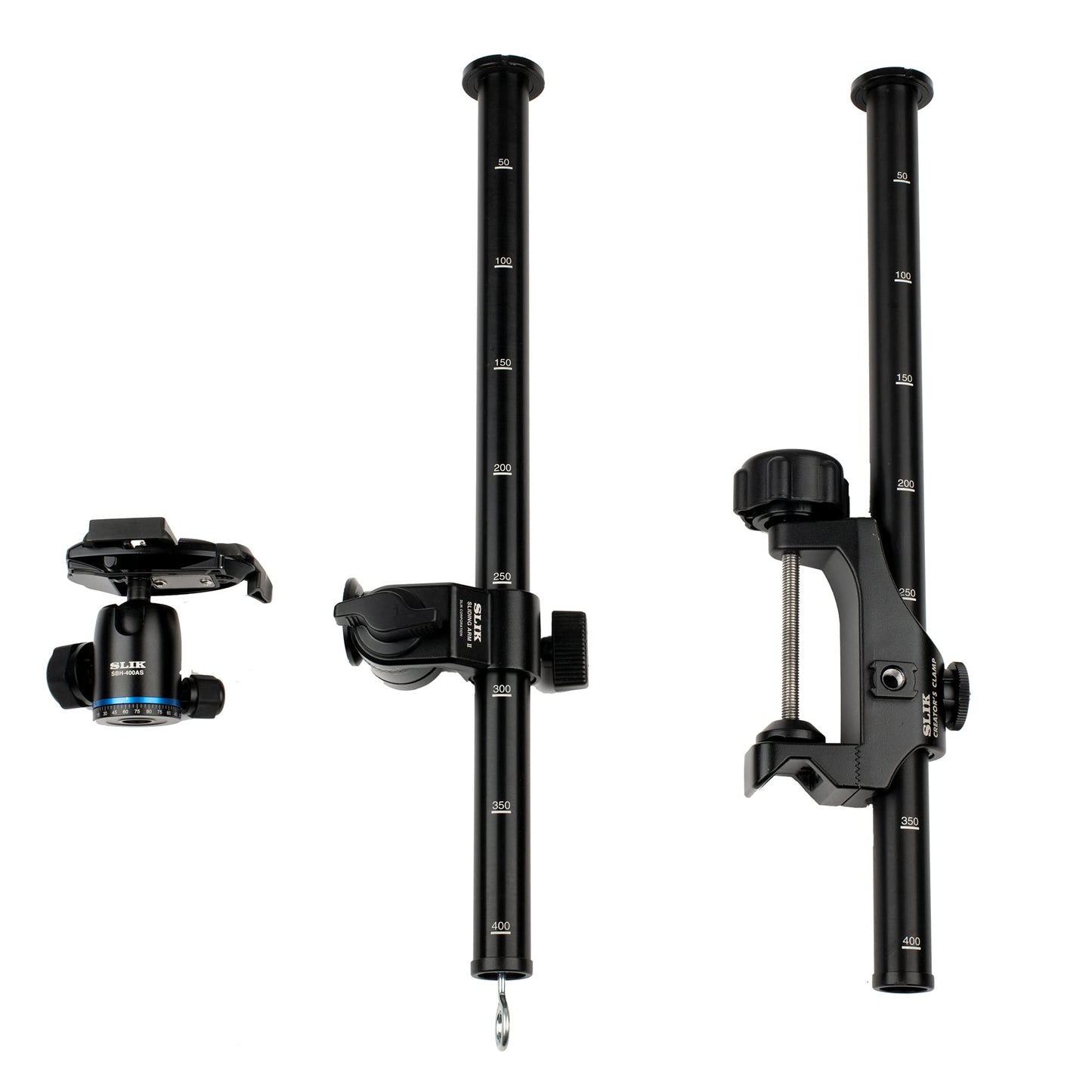 SLIK Creator's Studio Kit (618-762) All-in-one Kit Incl. 17" Creator's Clamp Pole Extension, Sliding Arm II 19.5" Boom Arm, SBH-400AS Ball Head