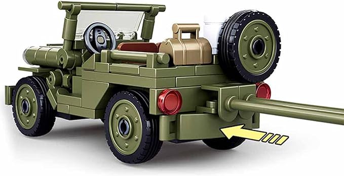 World War 2 Landing Craft Building Toys WW2 Military Vehicle Brick Set WWII Army Warship Boat Model Block with 4 Soldiers Figures (325 Pieces)