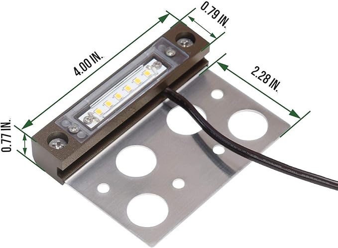 GKOLED 8-Pack 4 Inches LED Hardscape Light, Paver Wall Light, 2W 2700K LED Lighting Source, Outdoor Step Lights, Solid Powder Coated Die-cast Aluminum Housing, Low Voltage 12V AC/DC, UL Listed