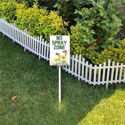 Uptell No Spray Zone Yard Signs with Stakes Aluminum Sign for House/Front Door and Business Outdoor Decoration 8x12 Inch