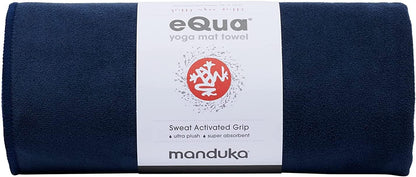 Manduka eQua Hot Yoga Mat Towel - 72" Instant Moisture Activated Grip Ultra Soft Microfiber Quick Dry, Daily Use Ready Lightweight, Travel Friendly Mat Layer 72 x 26.5 inches