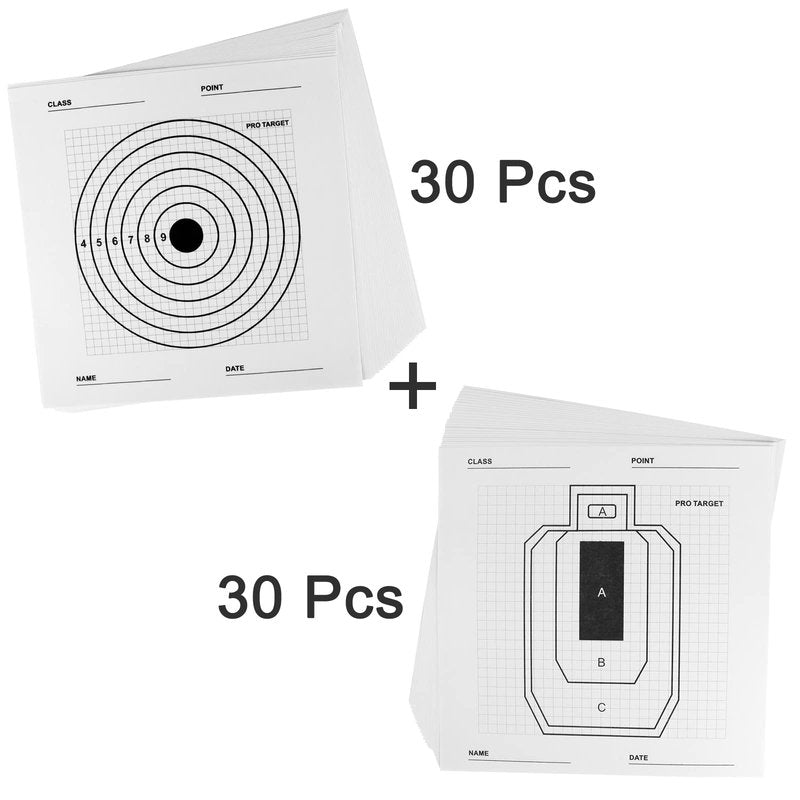 Airsoft Target with BB Catcher – Portable, Reusable BB Gun Targets for Indoor Outdoor Shooting Practice, Includes 60 Replaceable Paper Sheets, Mess-Free Target Trap for Backyard or Range