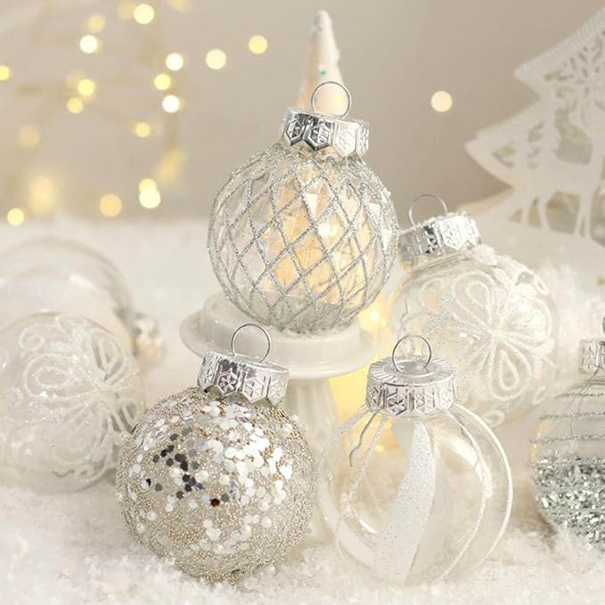 25Pcs Christmas Ornaments Sets 2.36” Christmas Ball Ornaments Christmas Tree Ornaments Shatterproof Xmas Balls Bulbs for Holiday Wedding Party Christmas Tree Decoration（Red Green White）