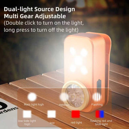 FOSFIS Rechargeable EDC Flashlight, 500 Lumens Portable Clip On Light, Pocket Flashlights Rechargeable, IP68 Waterproof Mini EDC Light for Signaling, Camping, Emergency (Orange)