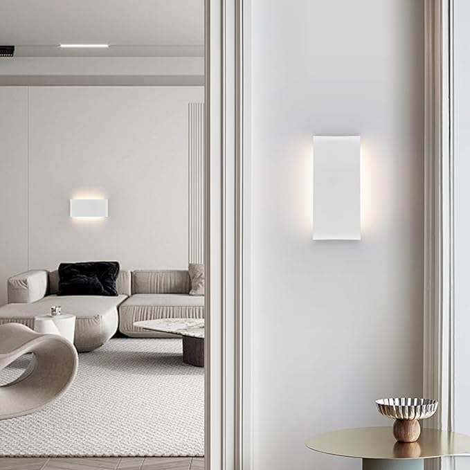 11" Modern LED vanity light,15W Dimmable 5 CCT (3000K-6500K) Adjustable Wall Lamp,Up and Down Wall Lighting,Indoor Wall Sconce for Bedroom,Staircase,Hallway,Dressing Table,1 Pack（White）