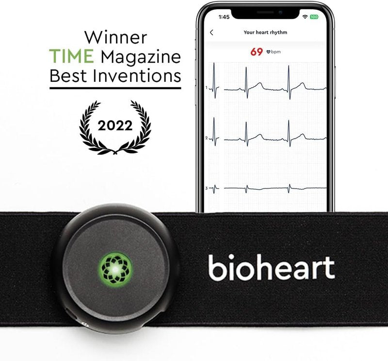 Bioheart 24/7 Continuous Heart Monitor - Smart Wearable Chest Strap with One Month Subscription