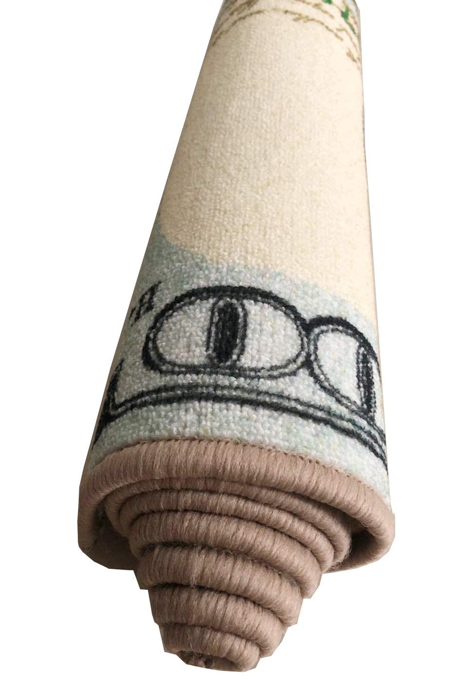 HUAHOO Money Rugs 100 Dollar Bill Runner Cool Area Rug for Living Room Kitchen Rug Laundry Runner Rug Bedroom Bathroom Mat (18" x 43")