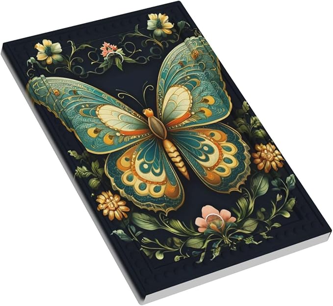 Butterfly Ornate with Flower Light Switch Covers No Device Wall Plate 1 Gang Decorative Blank Switchplate Electrical Faceplate for Country Living Bedroom Decor