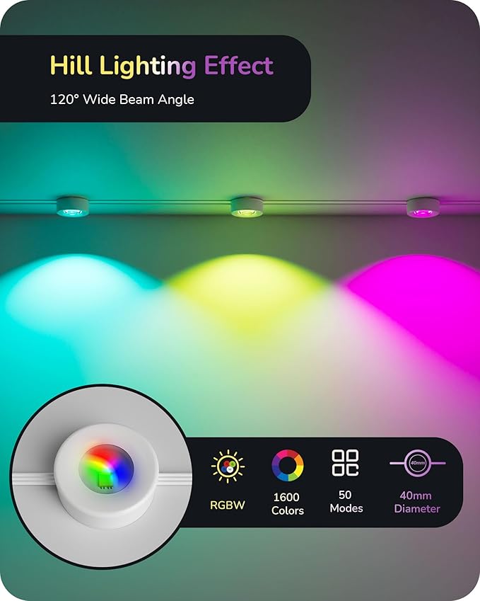 EDISHINE 120ft Permanent Outdoor Christmas Lights, 80 LED RGB+IC+Warm/Cool White Eave Light, App/Remote Control, IP67 Waterproof 50 Scene Modes for House and Daily Decor, Alexa Google Enable