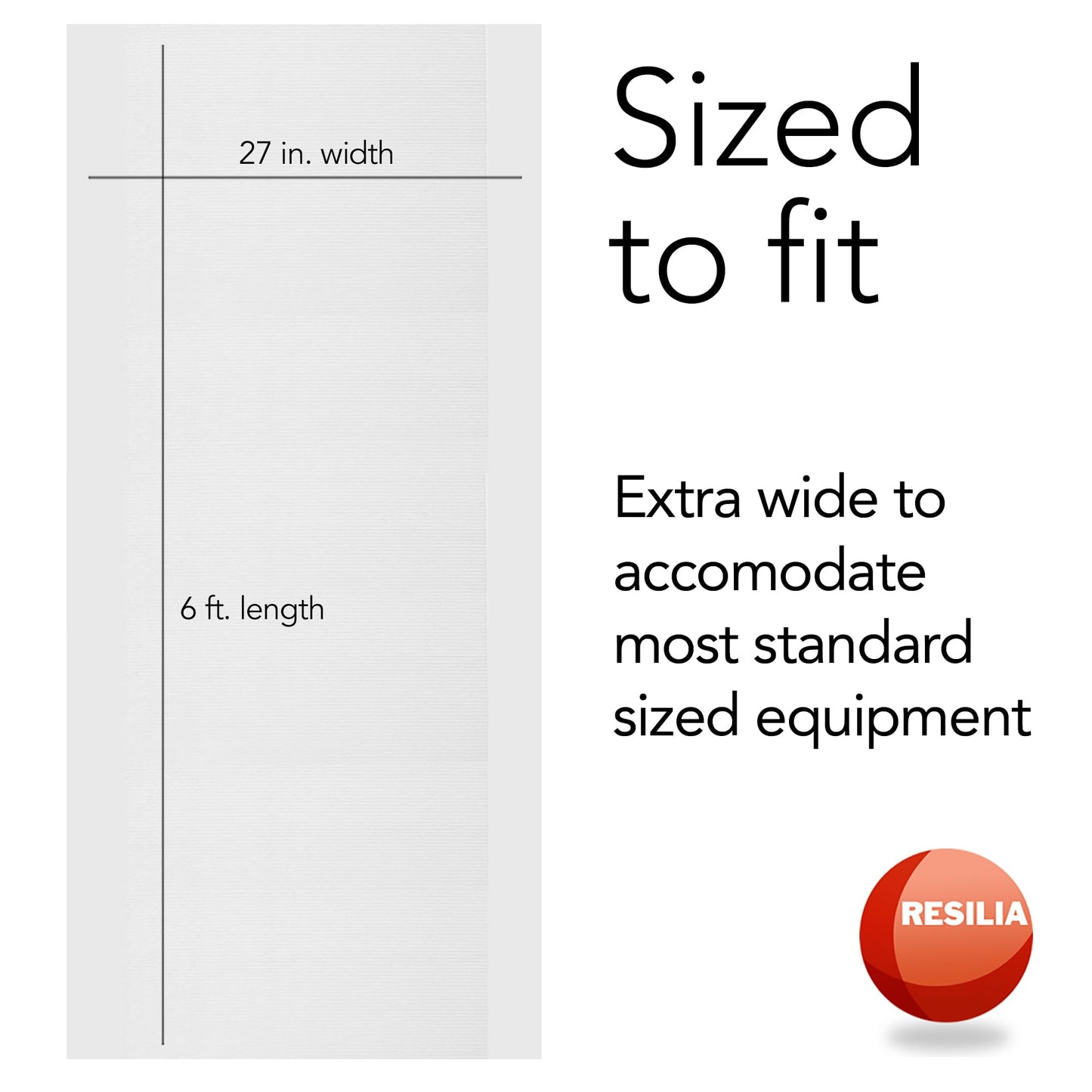 RESILIA Premium Clear Floor Protector Mat – Heavy-Duty Plastic Vinyl Covering for Hardwood, Tile, or Laminate Floors, Table, or Desk –American Modern Pattern 27" x 6' Waterproof Roll, Made in USA