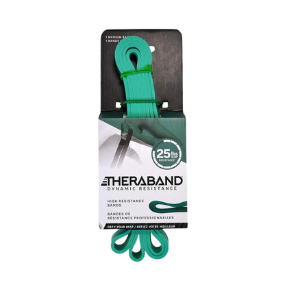 THERABAND High Resistance Bands, Set of 2 Elastic Super Bands for Improving Flexibility, Injury Rehab, & Full Body Workouts, Heavy Duty Stretch Bands for Lifting, 1 Light & 1 Medium Band