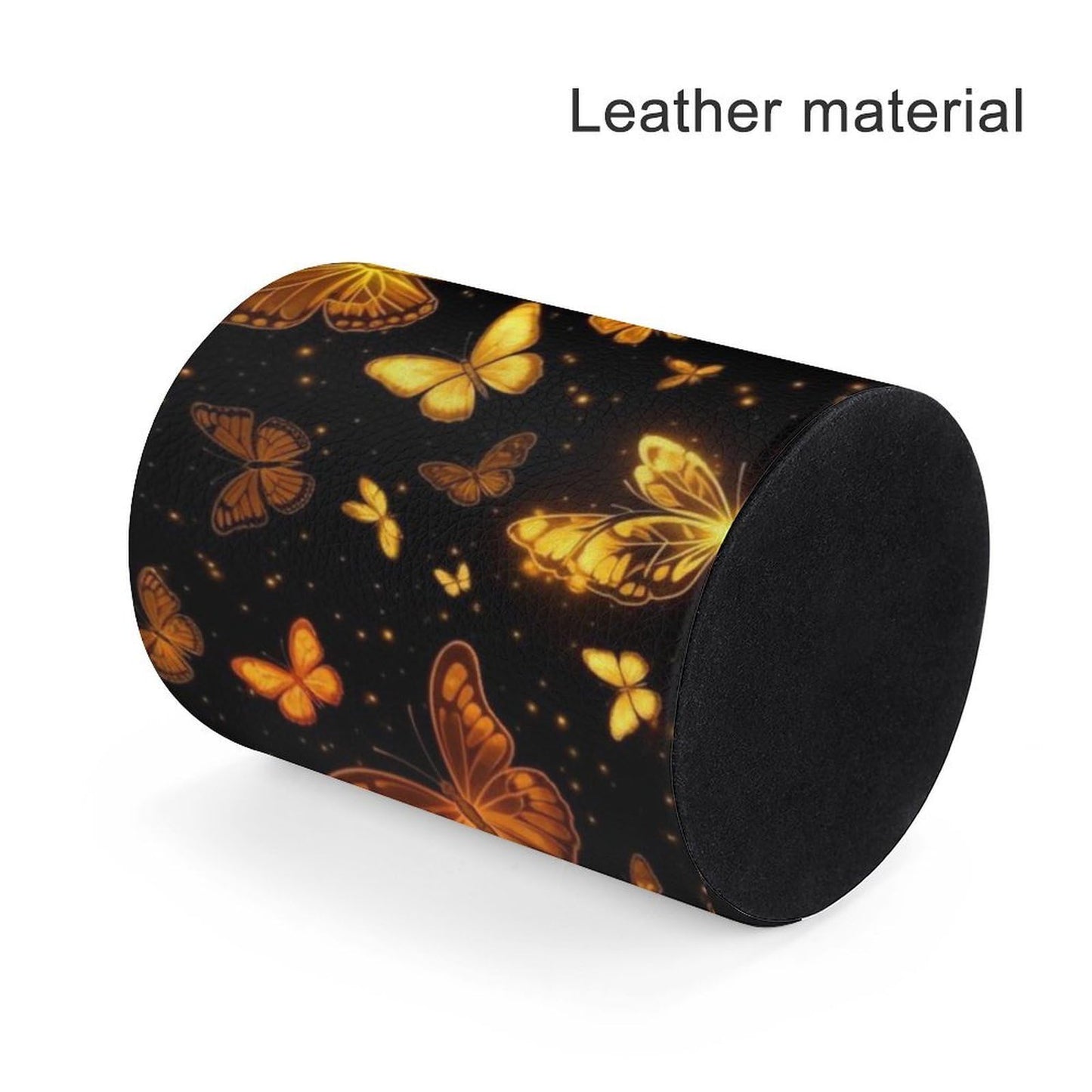 UTRSIFB Pen Holder Leather Pencil, Holder Cup Makeup Brush Storage Organizer, Waterproof Multifunctional Office Supplies Butterflies Art