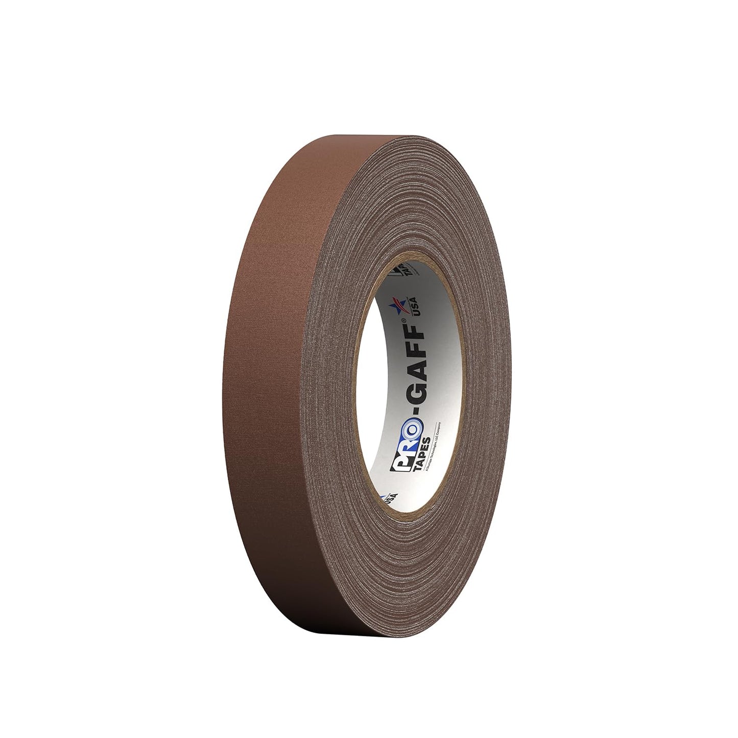 1" Width ProTapes Pro Gaff Premium Matte Cloth Gaffer's Tape With Rubber Adhesive, 11 mils Thick, 55 yds Length, Brown (Pack of 1)