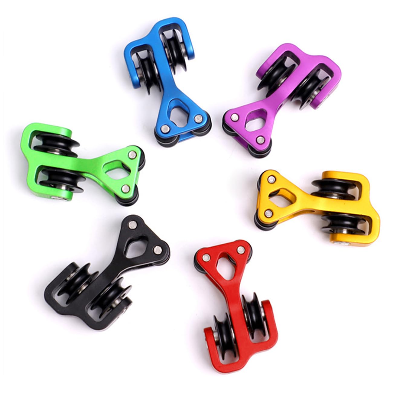 Aluminum Compound Bow Cable Slide Archery Bow String Splitter Roller Glide Replacement Bowstring Separator Arrow Pulley (Red)