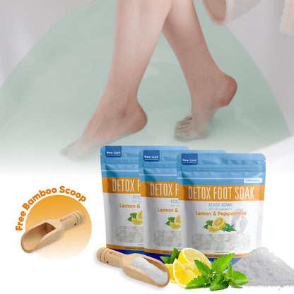 Detox Foot Soak (2 LBs) Epsom Salt Foot Soak with Lemon & Peppermint Essential Oils