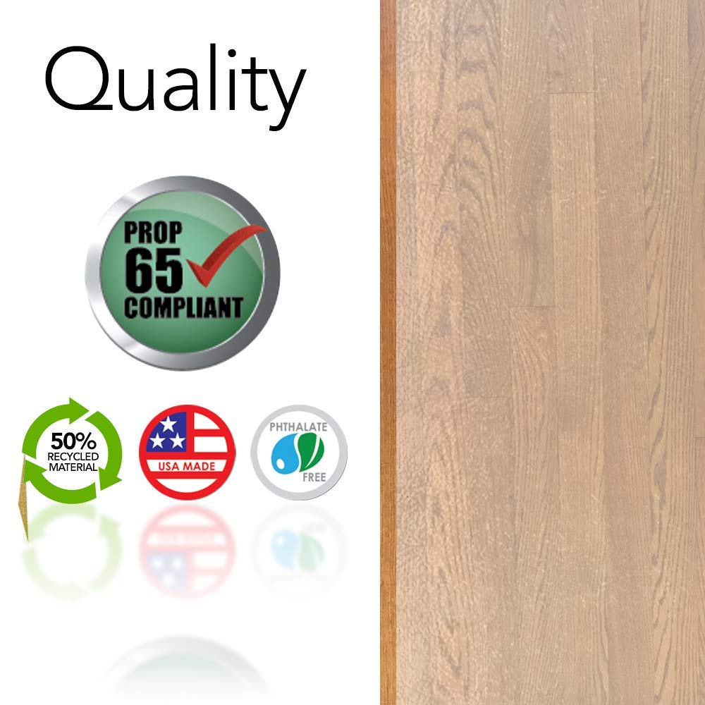 RESILIA - Deluxe Clear Vinyl, Plastic Floor Runner/Protector for Hard Floors - Skid-Resistant, Textured Pattern, (27 Inches Wide x 6 Feet Long), Made in The USA