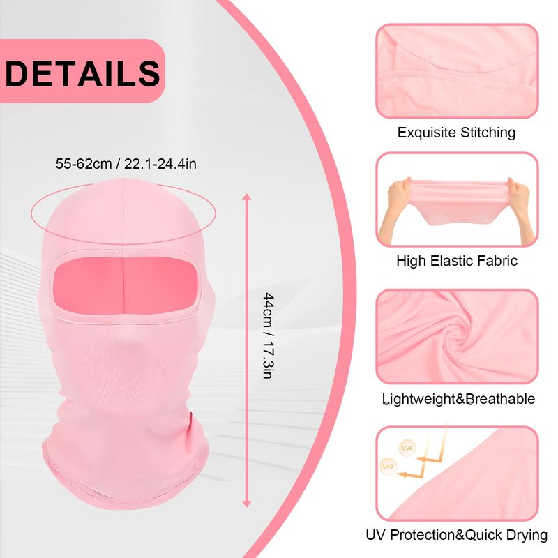 2Pcs Multi-Purpose Full Face Cover Ski Mask Balaclava Shiesty Unisex Summer Cooling Hood Cap Neck Gaiter Windproof UV Protector Lightweight for Outdoor Sports Motorcycle Snowboard
