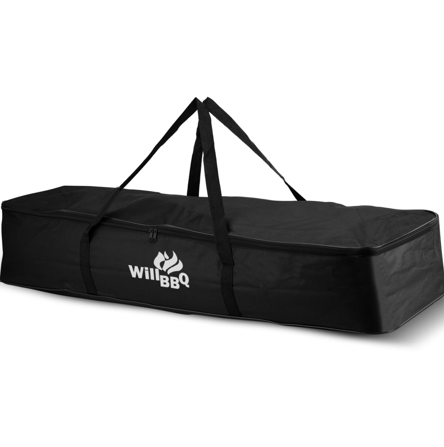 WILLBBQ Grill Storage Bag, BBQ Tool Storage Bag, Foldable Grill Bag for Car Trip Outdoor Camping and Hiking BBQ (Ebony)