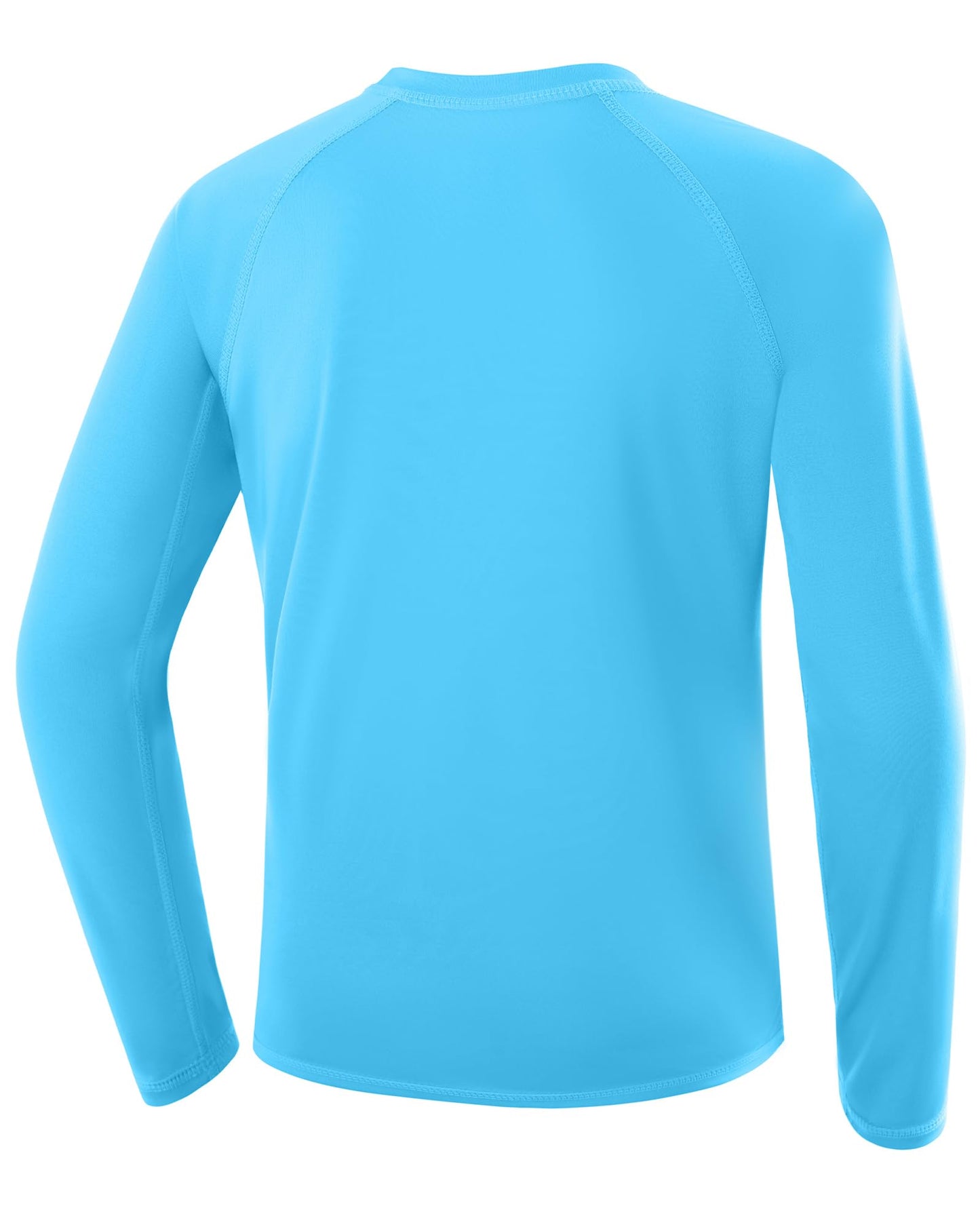 Poekuao UPF 50+ Rash Guard for Boys Swim Shirt Long Sleeve Rashguard Youth SPF Fishing Quick Dry Shirt Blue
