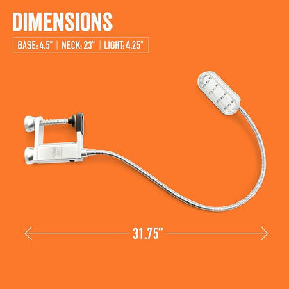 Yukon Glory™ Bright and Durable Magnetic LED Grill Light for Grilling and BBQ, Attaches Magnetically or with Built in Clamp, Long Flexible Gooseneck, Perfect for Blackstone Grills