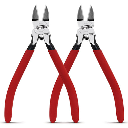 HOUSERAN Wire Cutters 2 PACK, 6 inch, Side Cutters, Flush Cut Pliers