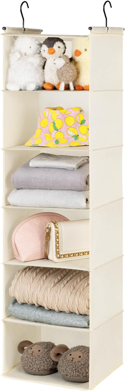 GRANNY SAYS 6 Shelf Hanging Closet Organizers and Storage, Collapsible Closet