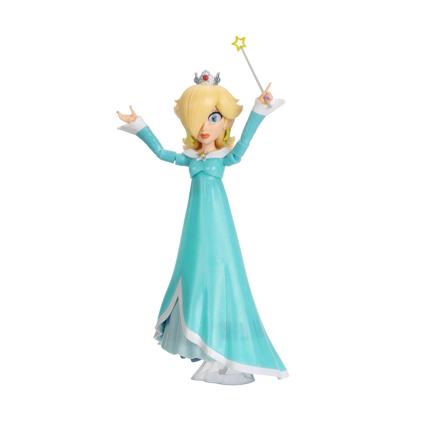 The Super Mario Galaxy Movie 5” Action Figures Series 1 – Rosalina Figure with Wand and Clear Stand Accessories - Premium Details 10 Points of Articulation