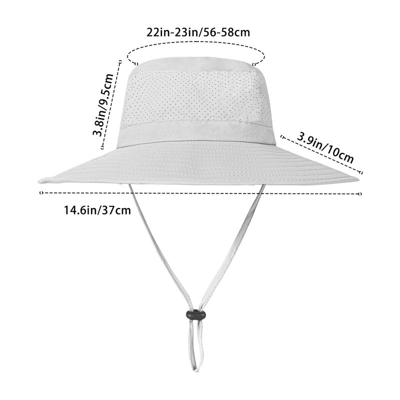 ZOORON Boonie Hat UPF 50+ Cooling Sun Hat for Men and Women,Wide Brim Bucket Hats for Outdoor Golf Hiking Safari Beach Light Grey