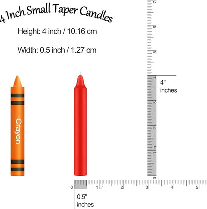 Tobeape Red Christmas Candles Set of 24, 4" Red Spell & Chime Candles, Unscented Mini Pyramid Taper Candle for Witchcraft, Wiccan Altar, Magic Tools, Rituals, Prayer, Meditation, Party Decoration