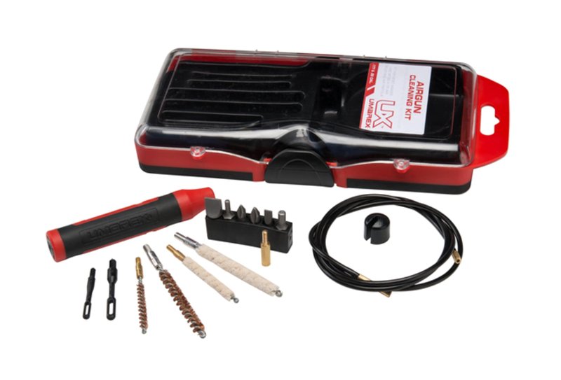 Umarex .177 and .22 Caliber Air Gun Cleaning Kit - Includes Cleaning Rod, Brushes, Mops, Cleaning Pellets, and Driver Set, Black