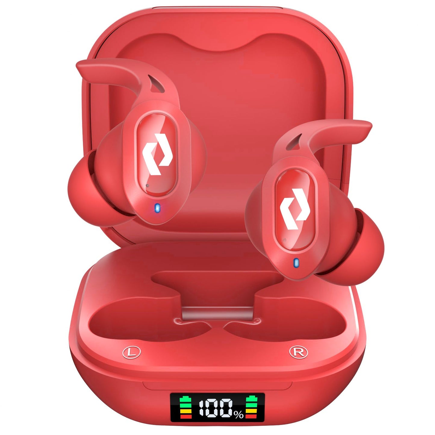 Wireless Ear buds Bluetooth Earbuds Wireless Charging Case Waterproof Headphones Built in Microphone Stereo Bass 64H Playback LED Power Display for iPhone Android Phones Computer Sports Gaming Workout