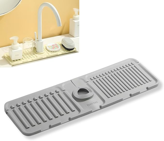 Silicone Sink Splash Guard, Non-Slip Faucet Mat