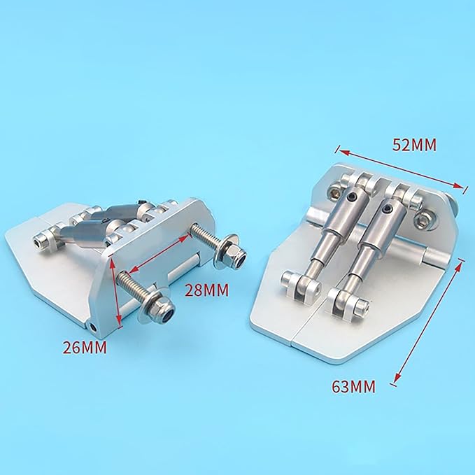 CNC Aluminum Trim Tabs 63mm for RC Gas Boat Racing O Boats Methanol Electric Speedboats Planing Plates 1 Pair