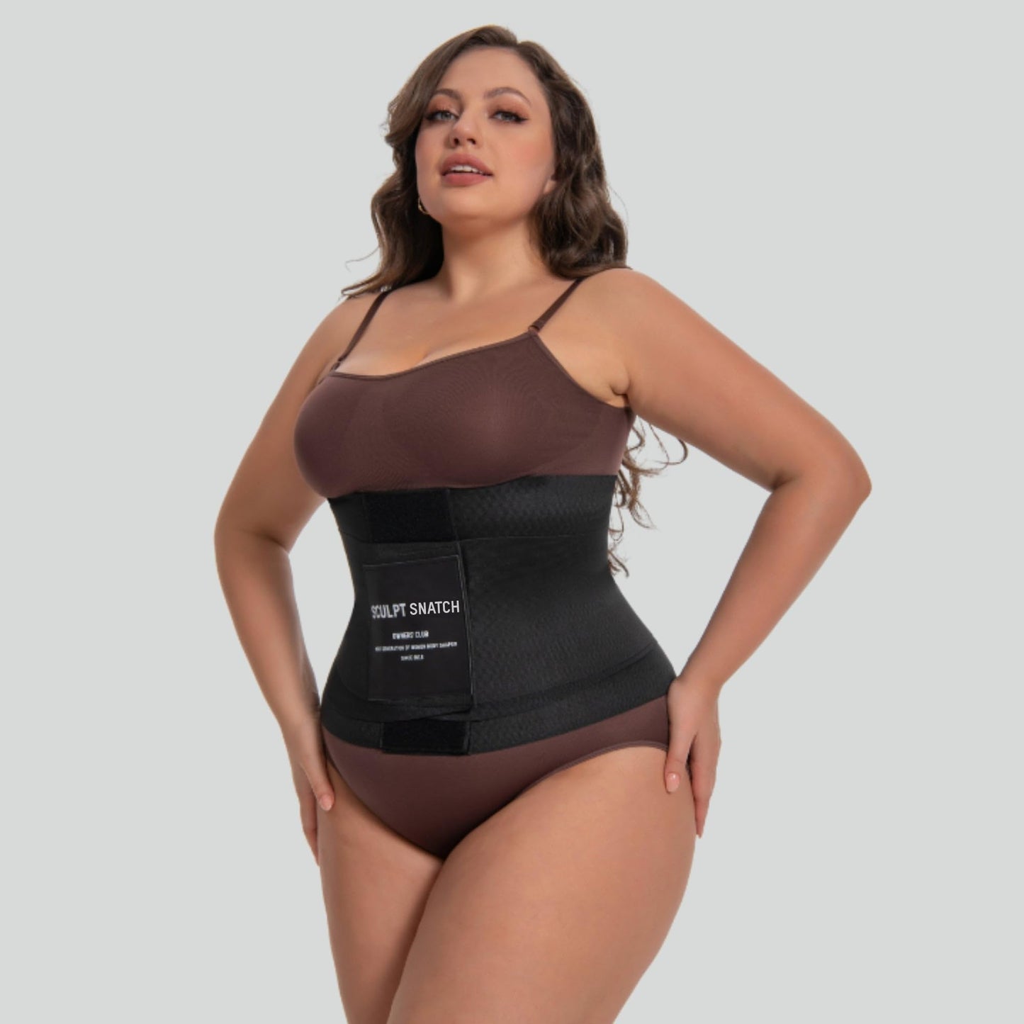 Sculpt Snatch 12" Long Torso Waist Trainer - Sweat Girdle with Tummy Control & Postpartum Support, Abdominal Binder Shapewear(BLACK, L)
