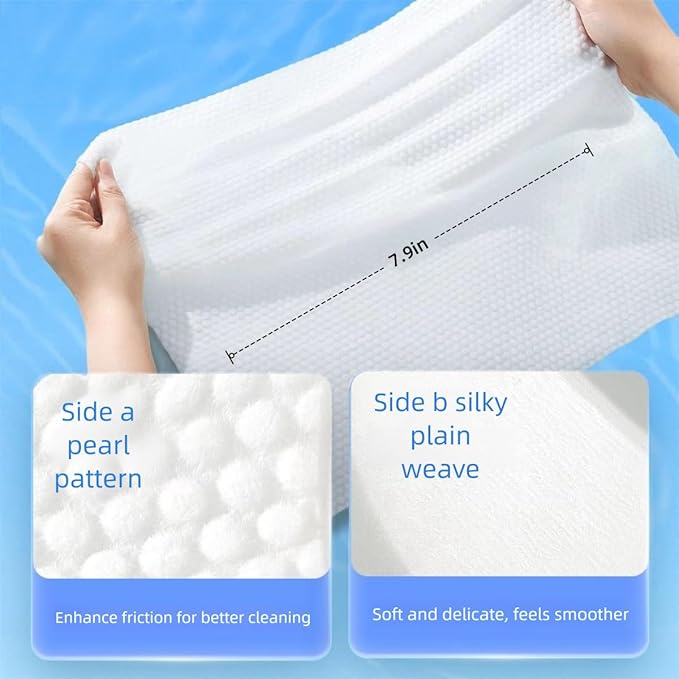 Disposable face towel, MIXUISEE thick and soft face towels, 100% cotton facial