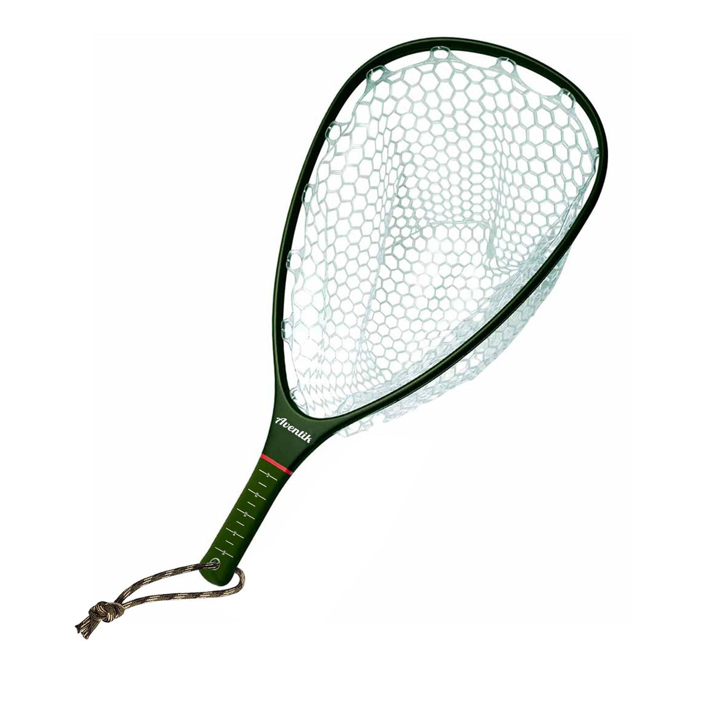 Aventik Fly Floating Fishing Net Carbon Fiber Landing Net Clear Rubber Ghost Net Catch & Release(Green)