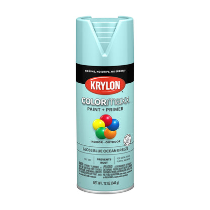 Krylon ColorMaxx 12 Oz. Gloss Spray Paint, Blue Ocean Breeze - 1 Each