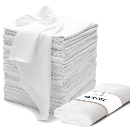 VALENGO New Lint Free Rags – 100% Cotton Cloth, Soft T-Shirt Rags, Lint Free Cloth for Staining Wood, Cast Iron, Dusting, Polishing, Painting and Cleaning – Reusable & Absorbent – 17”x17” (Pack of 7)