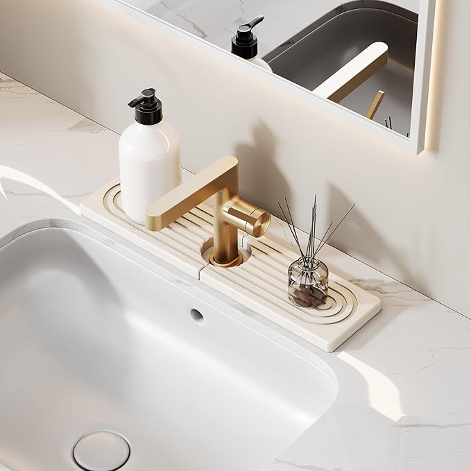 16 Inch Stone Faucet Mat for Kitchen Sink Splash Guard