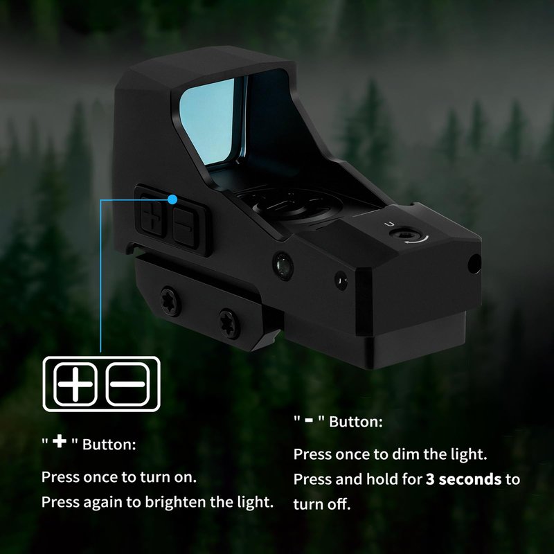 ToopMount 1x29mm Reflex Dot Sight, Multi-Reticle 3 MOA Red Dot Sight, Shake Awake 11 Levels Illuminated Multi-Coated Red Dot Scope, 1000G's Shockproof Waterproof Red Dot Optics for 20mm Picatinny