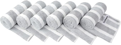 KinHwa Microfiber Hand Towels for Bathroom Soft and Absorbent Face Towels Grey