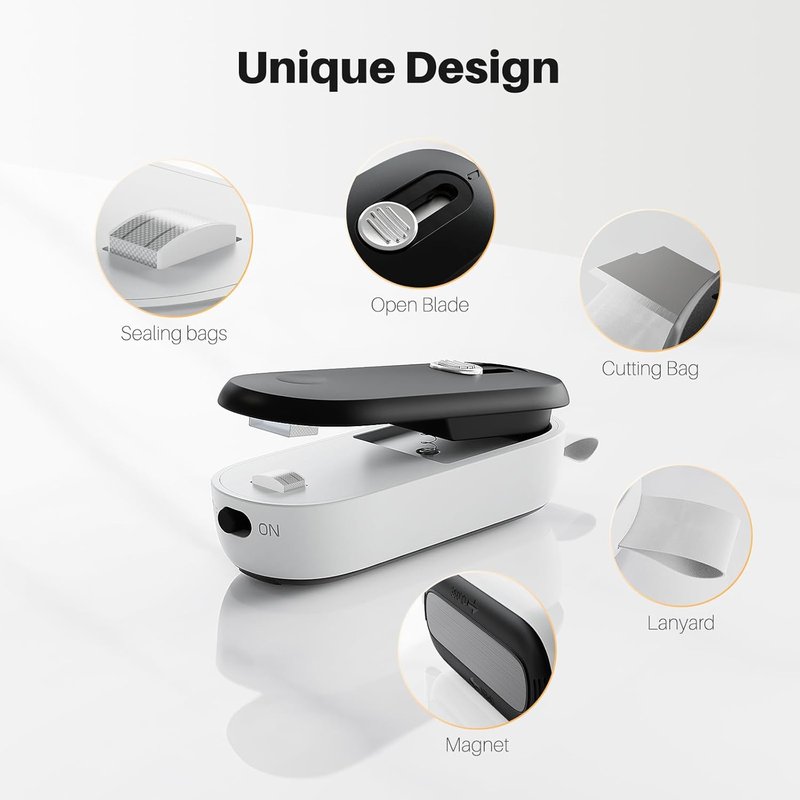 Mini Bag Sealer - 2 in 1 Heat Seal & Cutter | Portable Handheld Food Storage Tool for Snacks & Candies