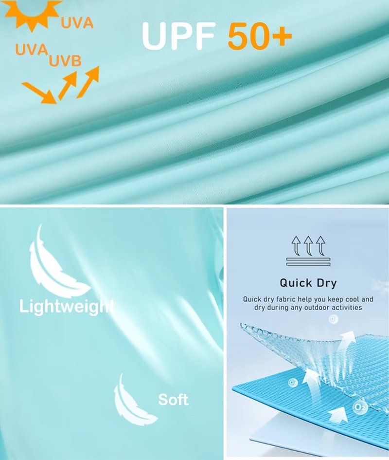 Women's Rash Guard UPF 50+ Quick Dry UV Protection Swim Shirt Long Sleeve SPF Sun Shirts for Women(Purple Ocean,L)