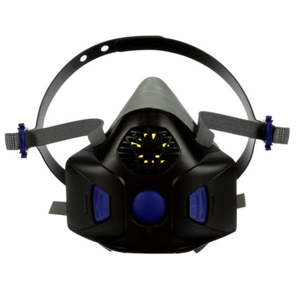 3M Respirator, Secure Click Half Face Reusable Respirator with Speaking Diaphragm and Push Button Seal Check, HF-803SD, Sweeping, Sanding, Grinding, Sawing, Dust, Large