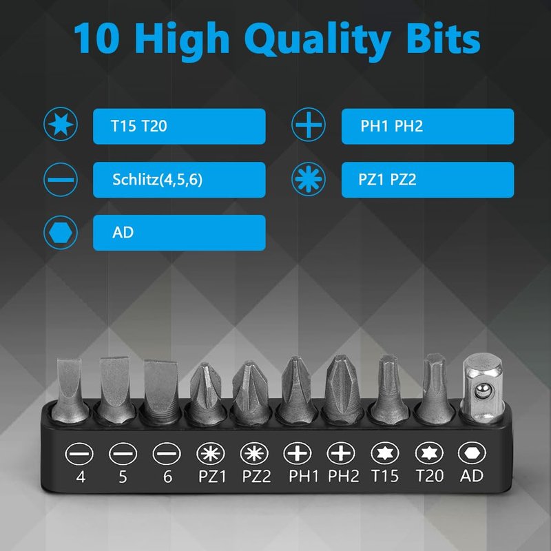 OSDUE Mini Ratchet Wrench Screwdriver Bit Set, 21 PCS Ratchet Screwdriver Set 1/4 Ultra Low Profile Micro Socket Set, High Torque Offset Reversible Screwdriver,w/Phillips, Hex for Tight Spaces