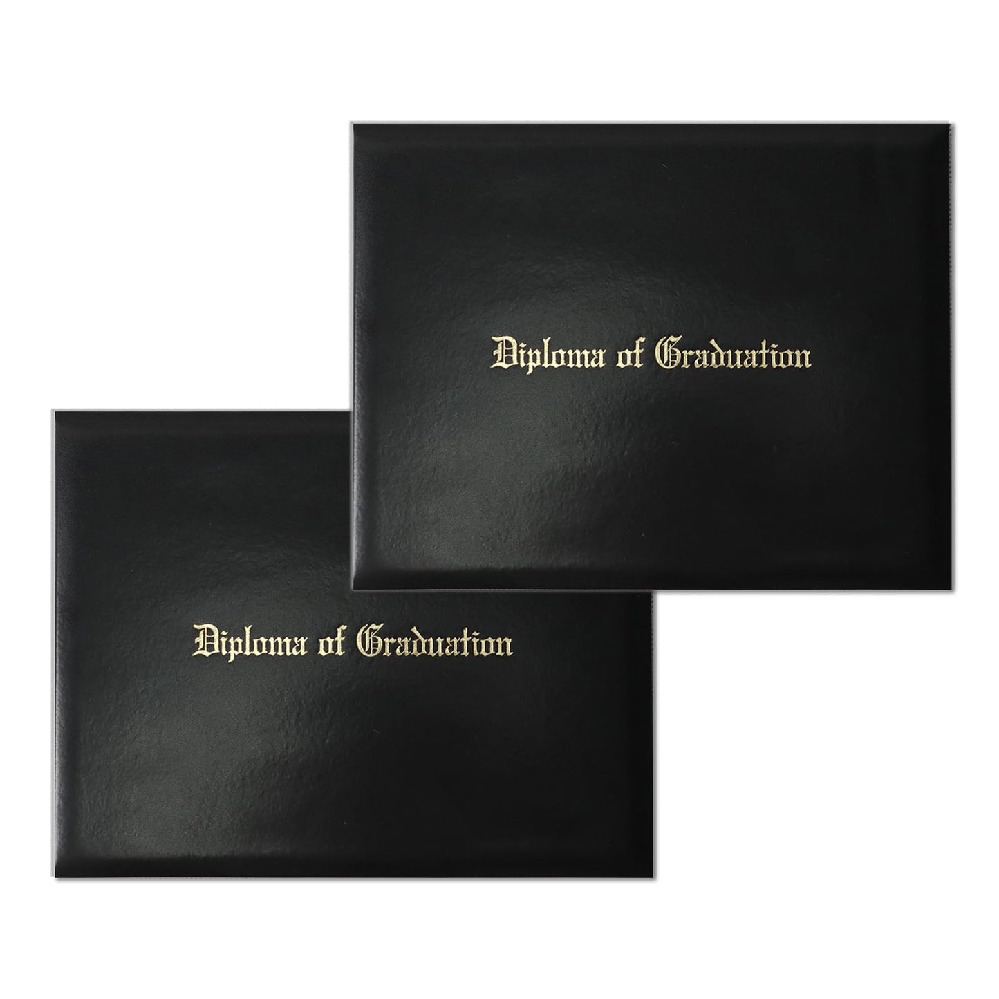 YIIOSS Diploma Holder Diploma Covers 8.5”x11” Imprinted “Diploma of Graduation”for Graduation Certifications Folder,Black,2-Pack
