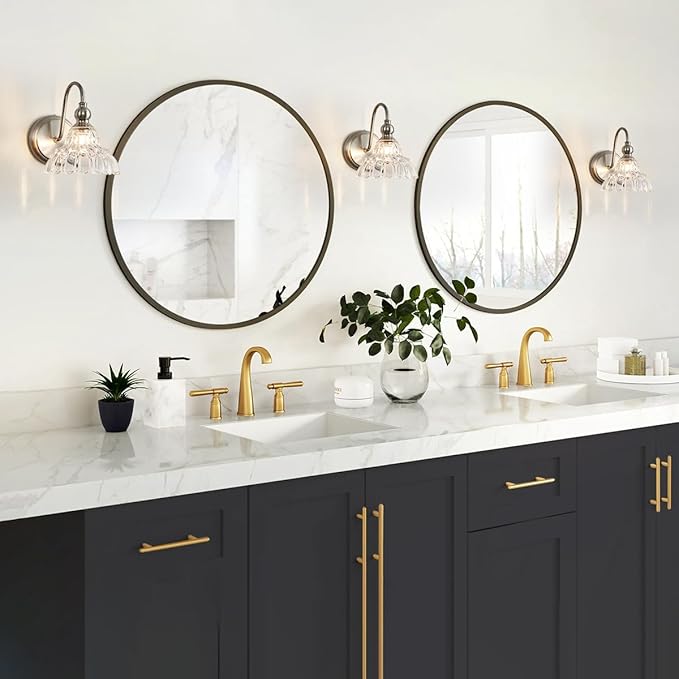 Brushed Nickel Wall Sconces Bathroom Wall Light Fixtures Modern Vanity Lights for Bathroom Bedroom