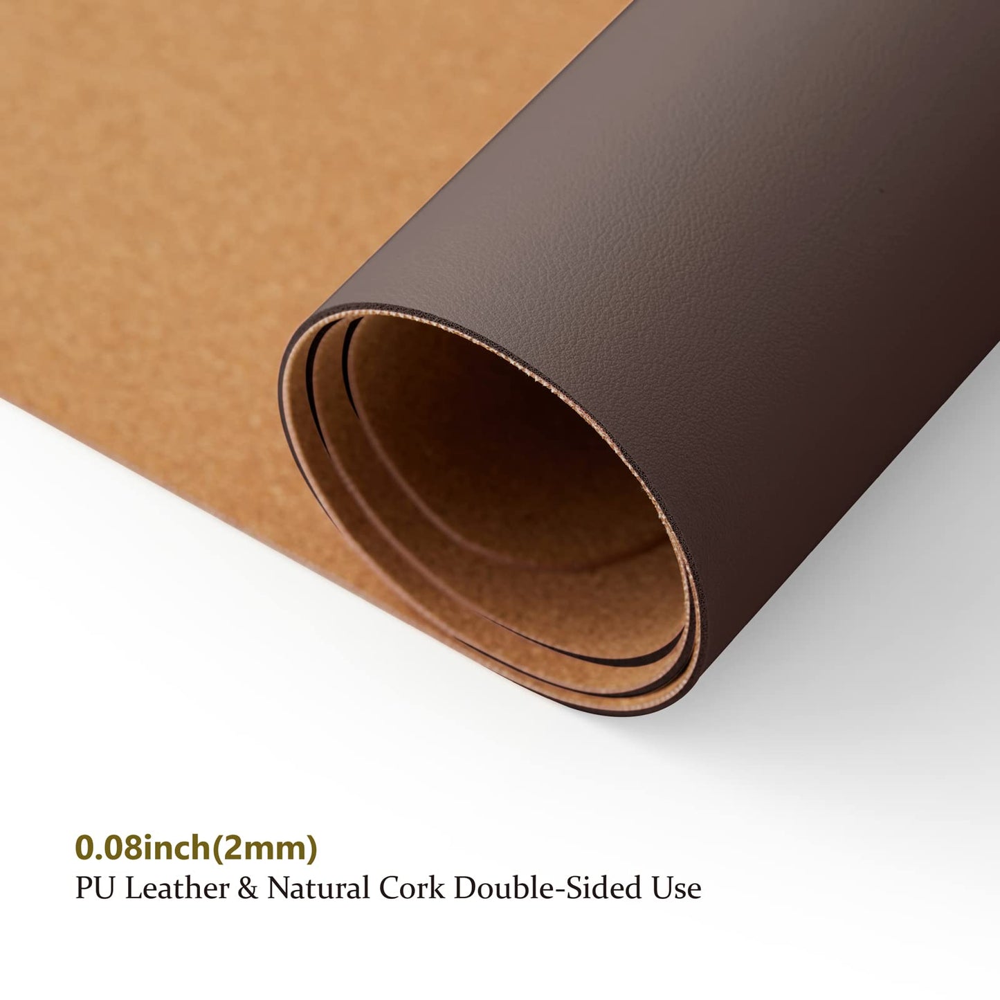 Cork Desk Mat - Dual-Sided Desk Pad for Office and Home - Desk Organization and Accessories - Ideal for Large Mouse Pad and Desk Mats on Top of Desks(Coffee,36"x 17")